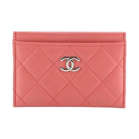 chanel quilted business card holder|Chanel Classic Card Holder Quilted Lambskin Silver.